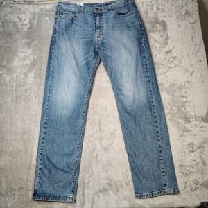 Levis 505 Jeans‎ Mens 36X32 Blue Regular Fit Straight Western Medium Denim New